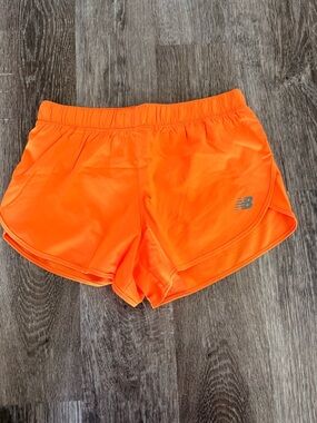 New Balance Women's Neon Orange Athletic Running Shorts( Top not Included)
